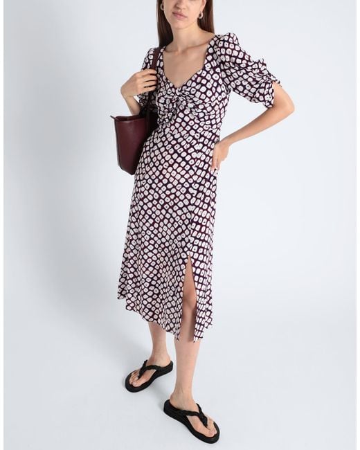 Diane von Furstenberg Purple Midi Dress