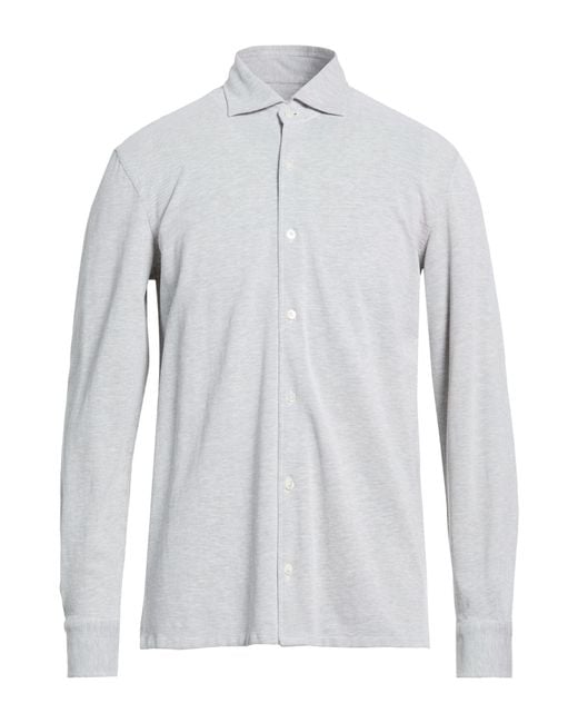 Luigi Borrelli Napoli White Light Shirt Cotton for men