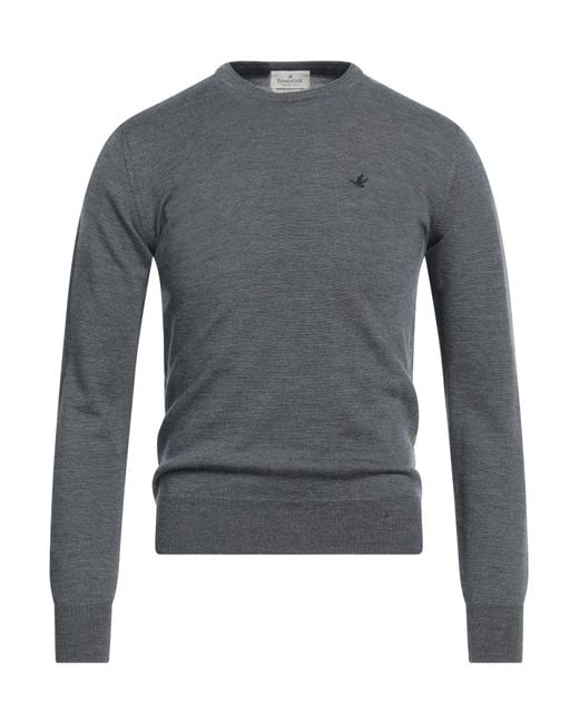 Brooksfield Gray Sweater Virgin Wool for men