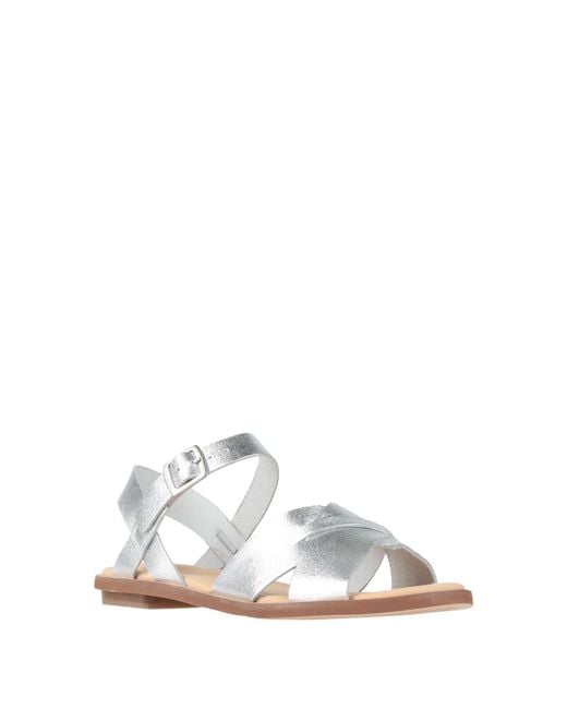 Clarks White Sandals Leather