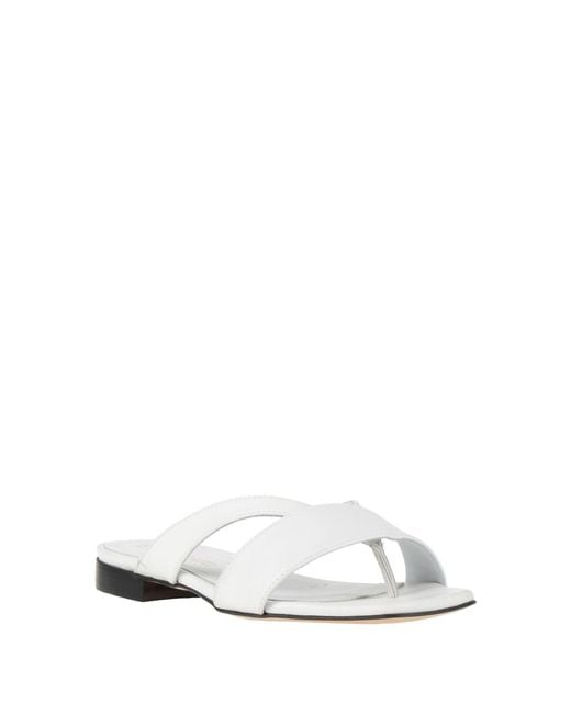 Bervicato White Thong Sandal