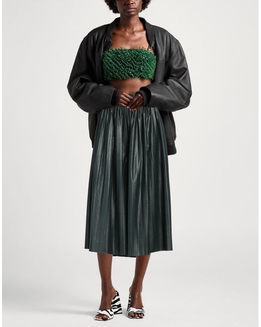 MM6 by Maison Martin Margiela Green Midi-Rock