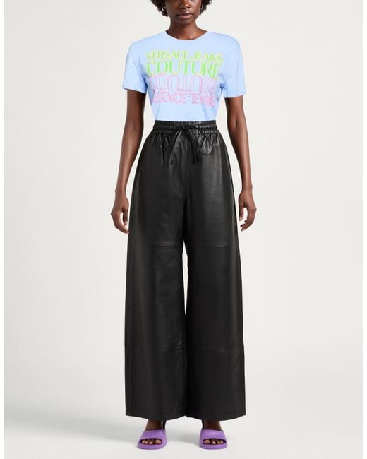 Versace Jeans Couture Blue Lilac T-Shirt Cotton