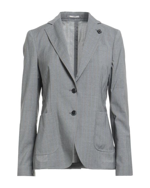 Lardini Gray Blazer Wool