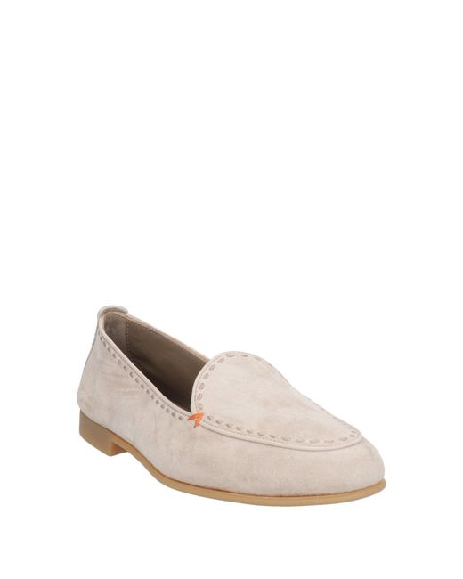 Santoni Natural Light Loafers Leather