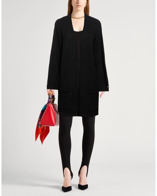 Liviana Conti Black Cardigan Cashmere, Polyamide