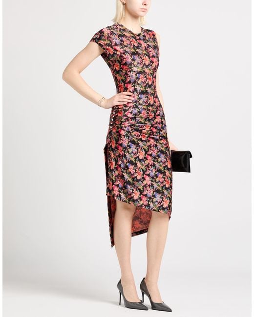 Rabanne Red Midi Dress Viscose, Elastane