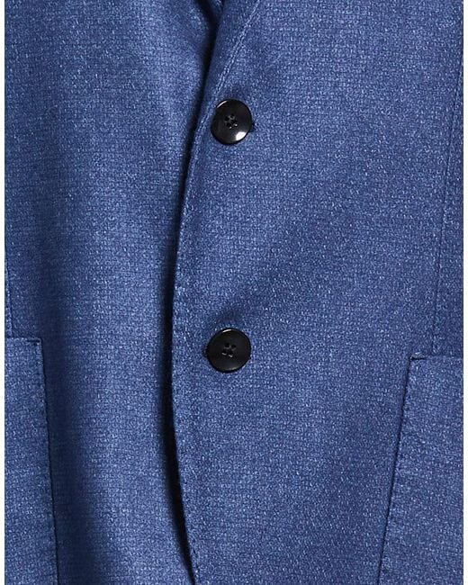 KB Napoli Blue Blazer Virgin Wool, Polyester for men