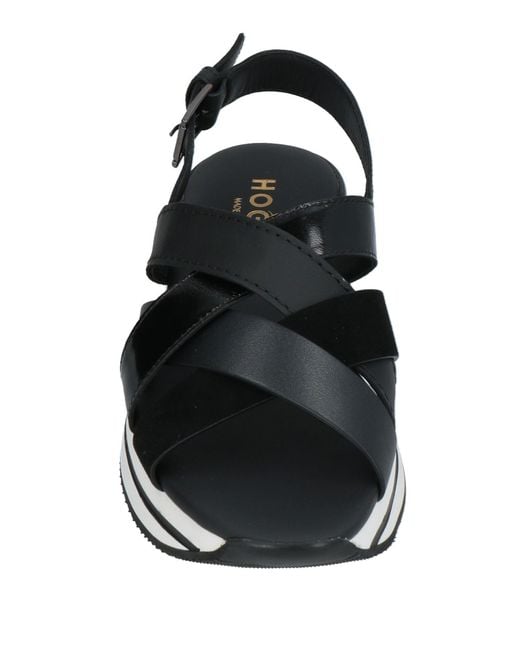 Hogan Black Sandals Leather