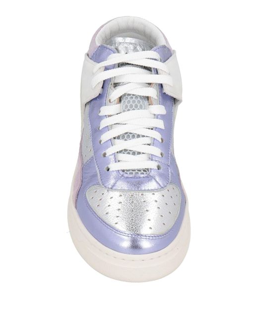 RUN OF White Lilac Sneakers Leather