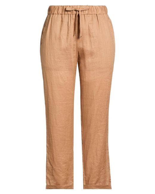 Boss Natural Camel Pants Ramie