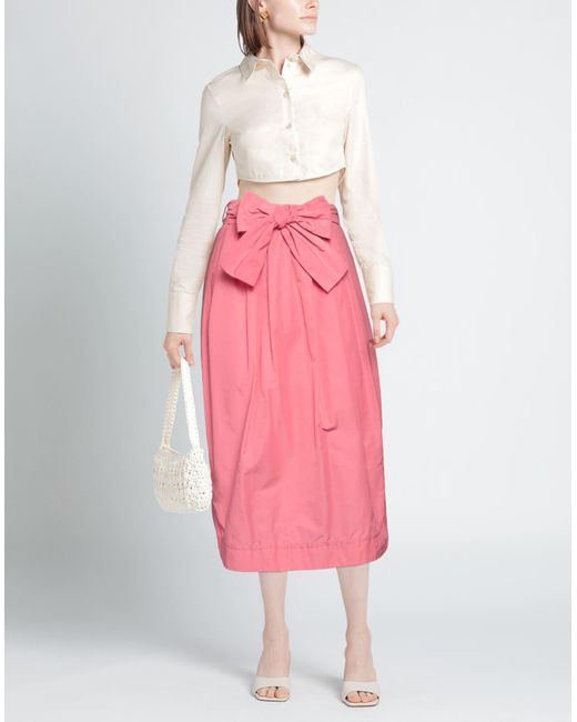 ODEEH Pink Midi Skirt