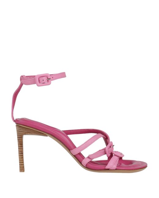 Jacquemus Pink Sandals Leather