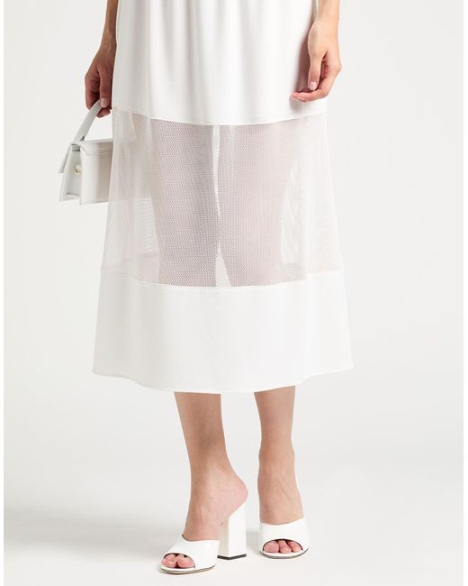 ARMANI EXCHANGE White Midi Skirt