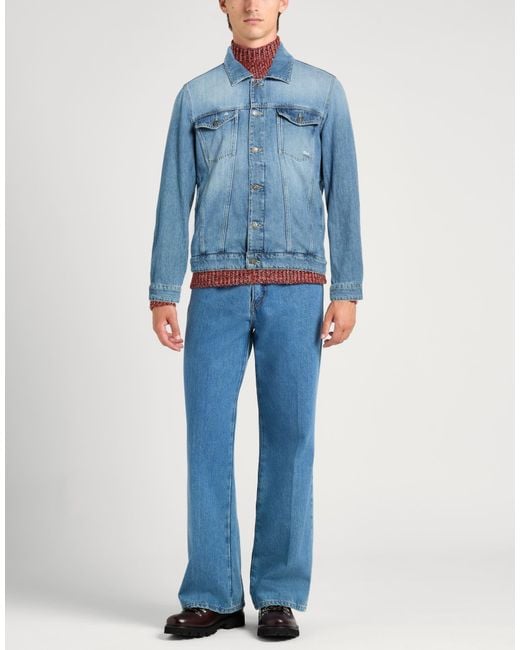 Dondup Blue Denim Outerwear Cotton for men