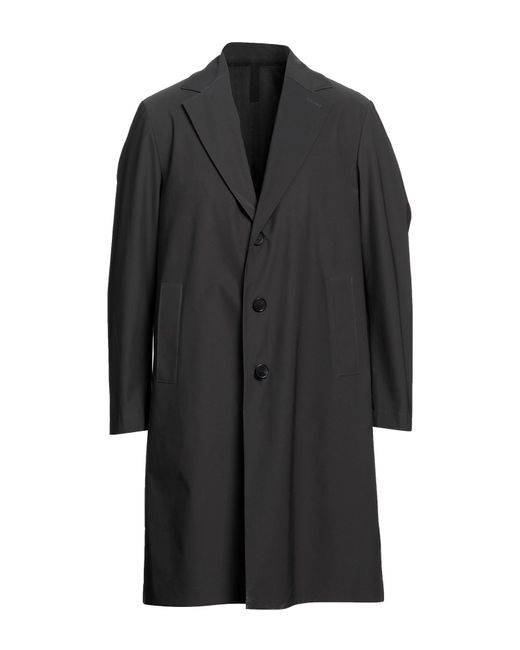 Harris Wharf London Black Overcoat & Trench Coat for men