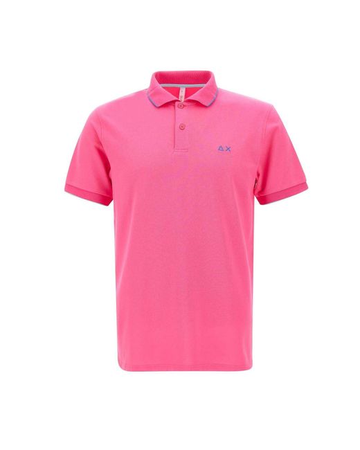 Sun 68 Poloshirt in Pink für Herren