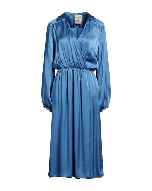 Semicouture Blue Midi Dress