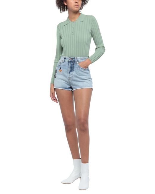 Moaconcept Blue Denim Shorts Cotton