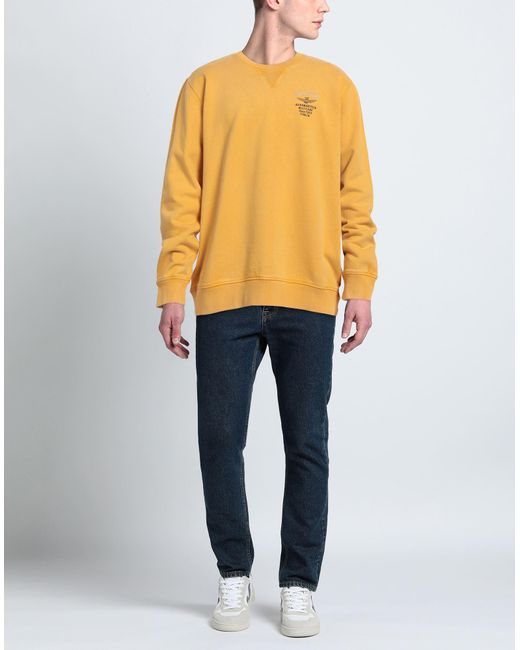Aeronautica Militare Yellow Sweatshirt Cotton for men