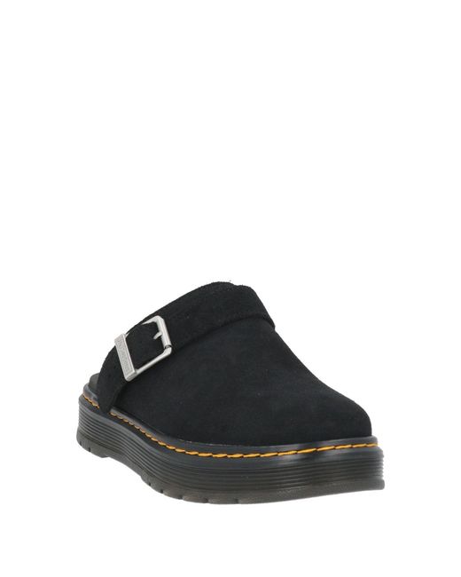 Dr. Martens Black Brookline Mule Suede Mules & Clogs Leather