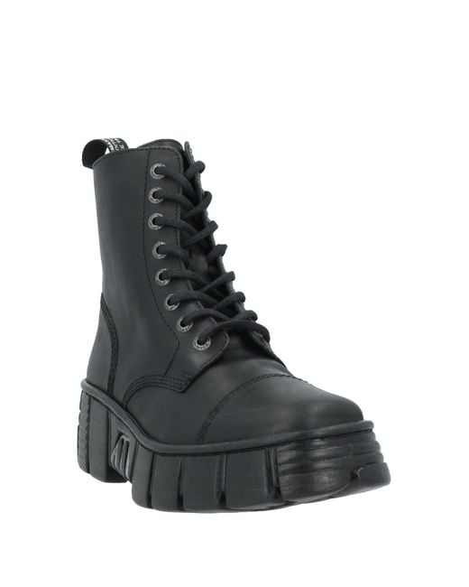 New Rock Black Ankle Boots