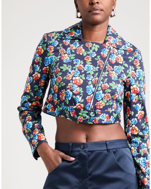 MAX&Co. Blue Jacket Cotton, Elastane