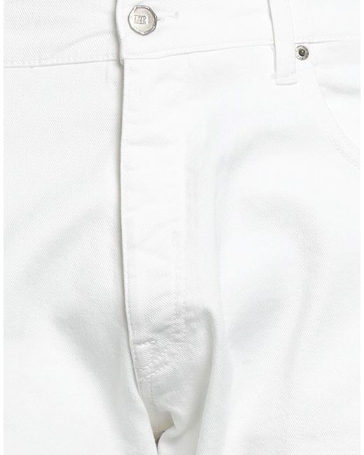2W2M White Jeans Cotton, Elastane for men