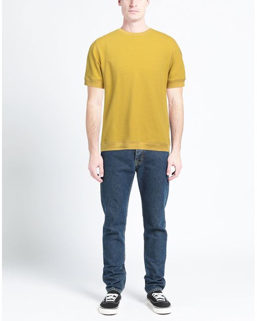 Paolo Pecora Yellow Sweatshirt Cotton for men