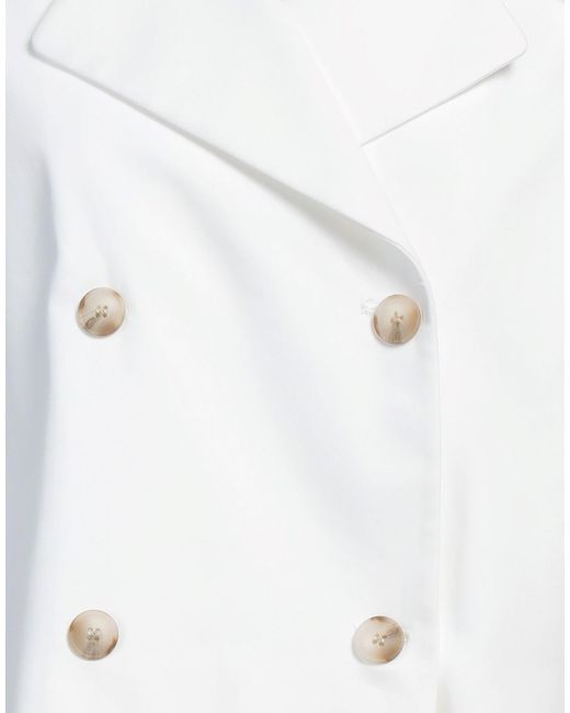 RUE DU BAC White Blazer Cotton, Elastane