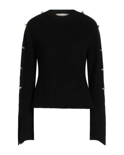 Akep Black Sweater Merino Wool, Acrylic