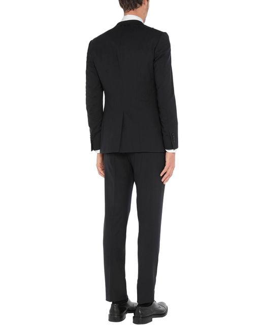 Tombolini Black Midnight Suit Wool, Elastane for men