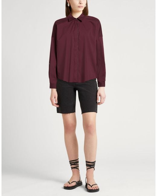 Brunello Cucinelli Purple Shirt Cotton, Polyamide, Elastane