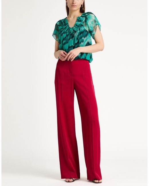 Alberta Ferretti Red Trouser