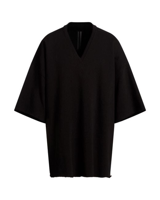 Rick Owens Black Sweatshirt Cotton for men