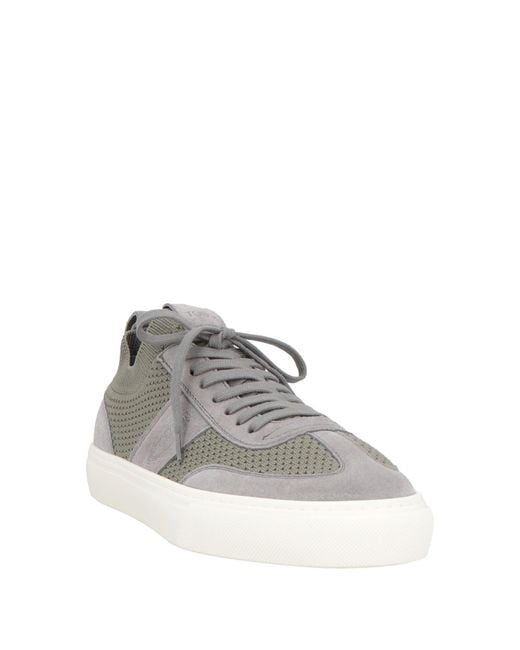Tod's Gray Sneakers Leather, Textile Fibers for men