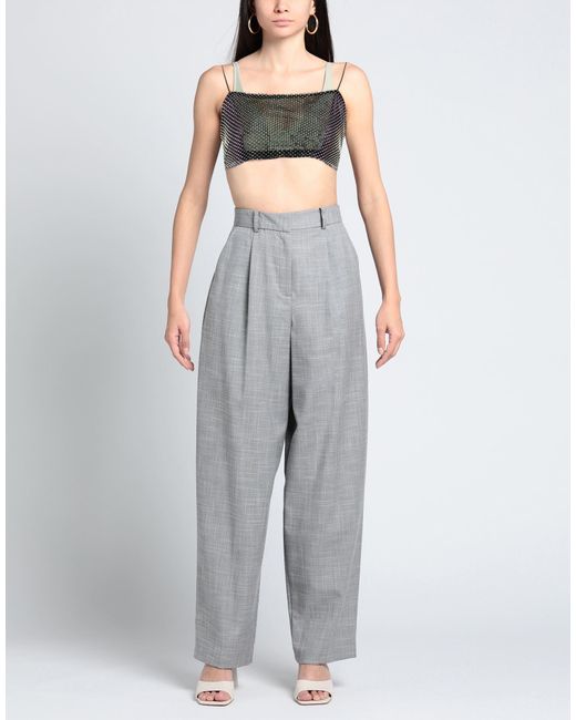 ROTATE BIRGER CHRISTENSEN Black Lotte Crystal Mesh Cropped Top