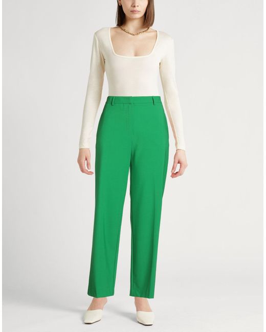 Jucca Green Pants Polyester, Virgin Wool, Elastane