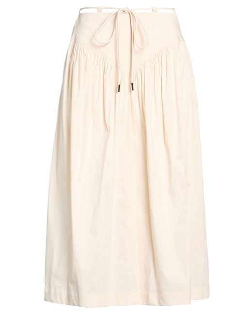 Pinko Natural Midi Skirt Cotton, Polyamide, Elastane, Polyester