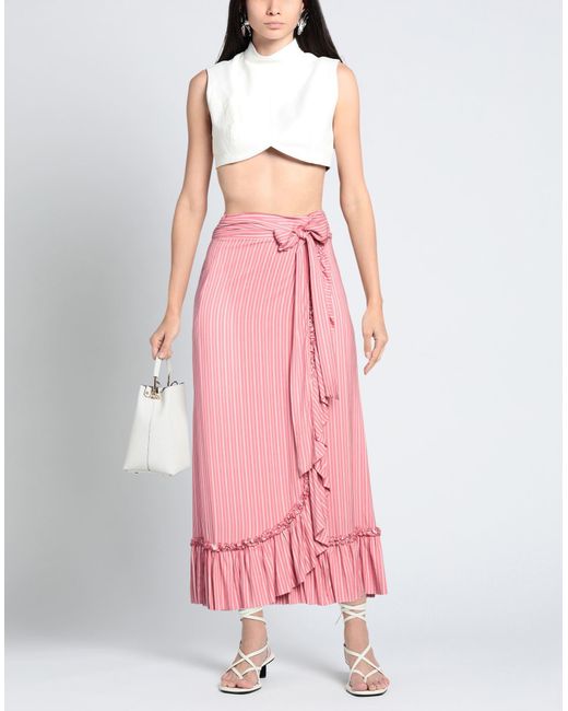 Loretta Caponi Pink Maxi Skirt