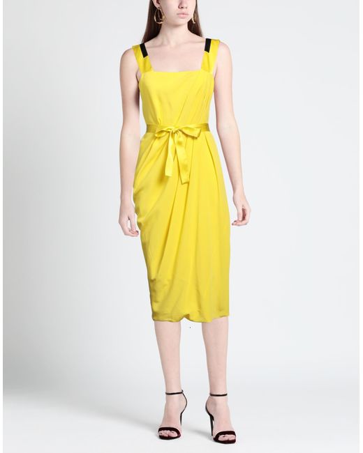 Etro Yellow Midi Dress