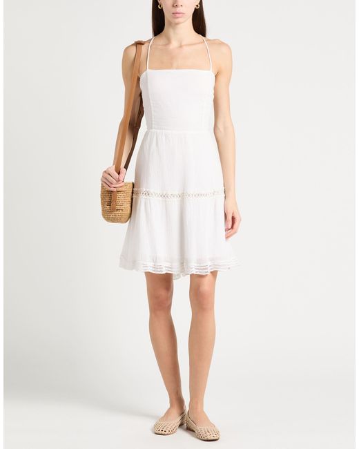 Guess White Mini Dress Cotton
