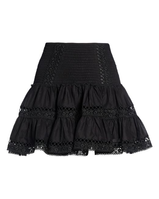 Charo Ruiz Black Mini Skirt Cotton, Polyester
