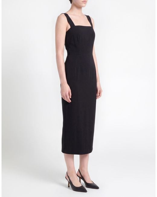 Dolce & Gabbana Black Midi Dress Viscose, Acetate, Elastane