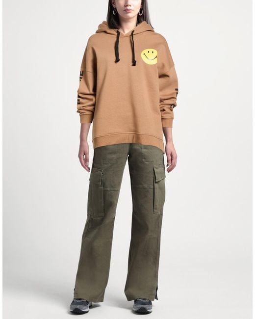 Joshua Sanders Natural X Smiley World Camel Sweatshirt Cotton, Polyester