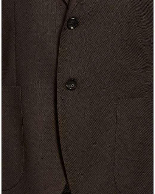 Paoloni Black Blazer Cotton, Elastane for men