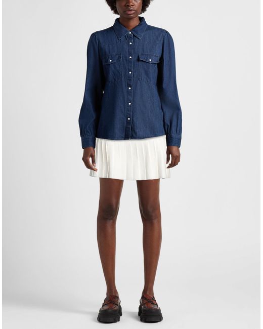 Sandro White Mini Skirt Viscose, Polyamide, Elastane