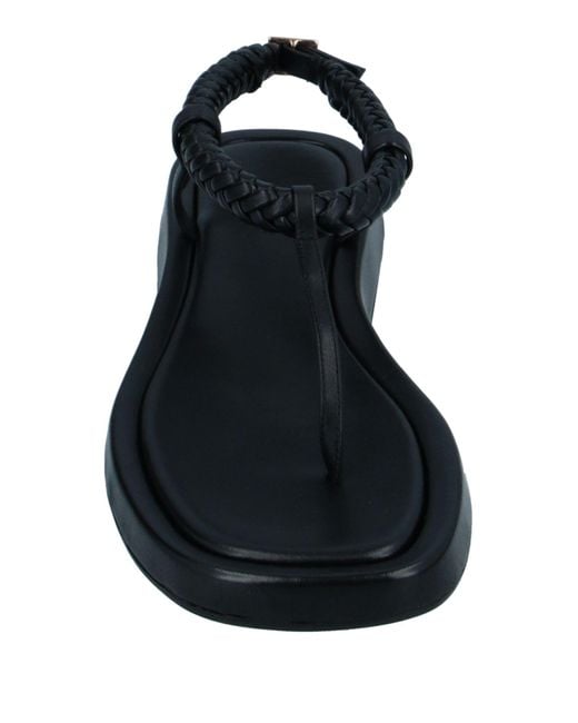 GIA RHW Black Thong Sandal