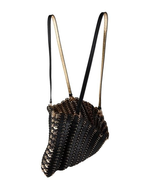 Rabanne Black Shoulder Bag Calfskin, Steel, Brass