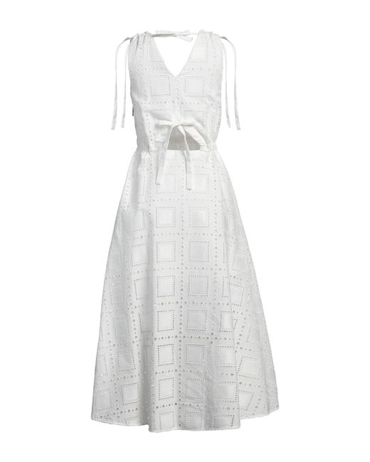 MSGM White Midi Dress